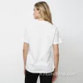 T-shirt à cou de l'équipe d'été imprimés décontracté pour femmes